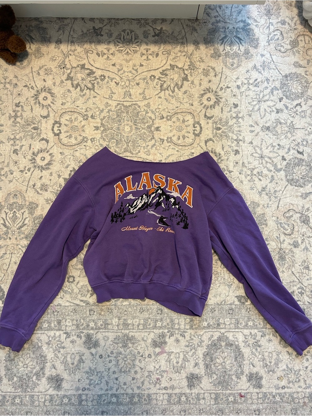 Purple off the shoulder sweater